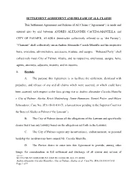 Agreement and Release of All Claims
