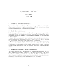 Dynamo Theory and GFD