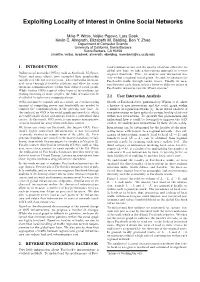 Exploiting Locality of Interest in Online Social Networks