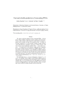 Fast and Reliable Prediction of Noncoding Rnas