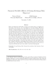 Financial Stability Effects of Foreign-Exchange Risk Migration