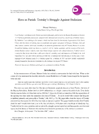 Trotsky‟S Struggle Against Stalinism