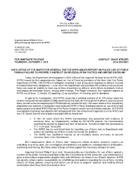 Use-Of-Force, De-Escalation Tactics and Discipline