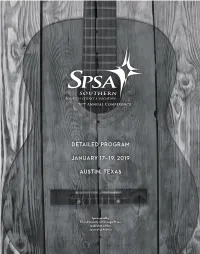 2019 SPSA Conference Program