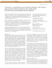 A Database of Globular Protein Structural Domains: Clustering of Representative Family Members Into Similar Folds R Sowdhamini, Stephen D Rufino and Tom L Blundell
