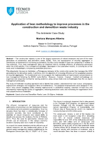 Application of Lean Methodology to Improve Processes in the Construction and Demolition Waste Industry