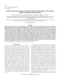 Control of Discontinuous Gas Exchange in Samia Cynthia: Effects of Atmospheric Oxygen, Carbon Dioxide and Moisture