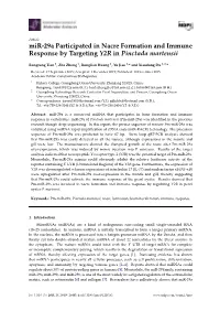 Mir-29A Participated in Nacre Formation and Immune Response by Targeting Y2R in Pinctada Martensii