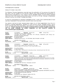 Weekly List Dated 1 June 2021