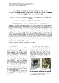 Analysis of Drainage Capacity to Resolve Inundation Problem on Jend