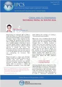 China and Its Peripheries: Securing Nepal in South Asia