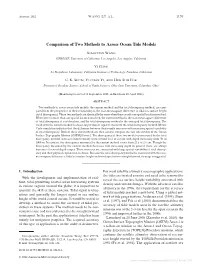 Comparison of Two Methods to Assess Ocean Tide Models