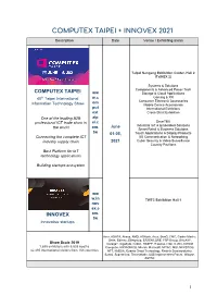 Computex Taipei + Innovex 2021