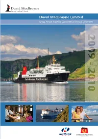 David Macbrayne Limited Group Annual Report & Consolidated Financial Statements