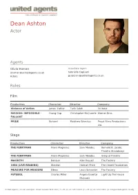 Dean Ashton Actor