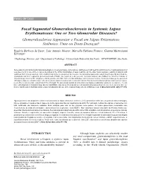 Focal Segmental Glomerulosclerosis in Systemic Lupus Erythematosus