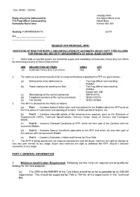 Following Are the Minimum Requirement to Qualify for Bidding for the Said Proposal:
