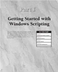 Getting Started with Windows Scripting