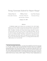 Pricing Uncertainty Induced by Climate Change∗