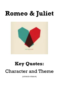 Romeo and Juliet Key Quotes PDF File