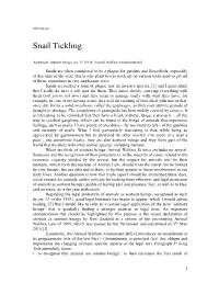 Snail Tickling