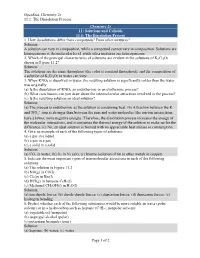 The Dissolution Process Page 1 of 2 Chemistry 2E 11: Solutions And