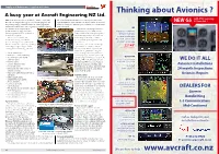 Thinking About Avionics ? a Busy Year at Avcraft Engineering NZ Ltd