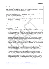 APPENDIX M Policy X: Peat Sites of Peat Will Be Protected, Enhanced