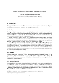 Creation of a Japanese Typeface Designed for Readers with Dyslexia 1 Introduction