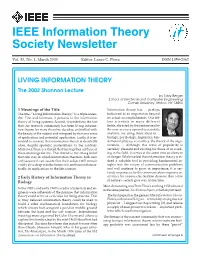 IEEE Information Theory Society Newsletter