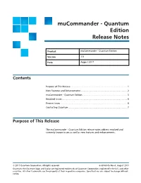 Mucommander - Quantum Edition Release Notes