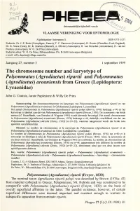 The Chromosome Number and Karyotype Of