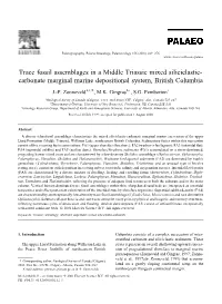 Trace Fossil Assemblages in a Middle Triassic Mixed Siliciclastic- Carbonate Marginal Marine Depositional System, British Columbia