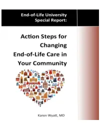 Action Steps for Changing End-Of-Life Care in Your Community