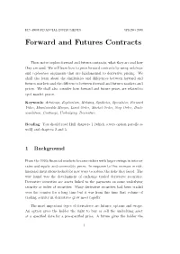 Forward and Futures Contracts