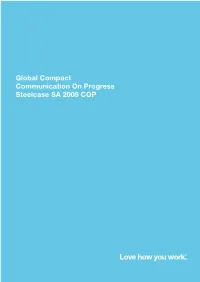 Global Compact Communication on Progress Steelcase SA 2009 COP 2 2009 Corporate Responsability Report