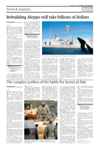 Rebuilding Aleppo Will Take Billions of Dollars