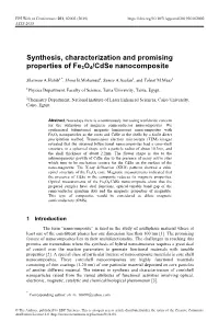 Synthesis, Characterization and Promising Properties of Fe3o4/Cdse Nanocomposite