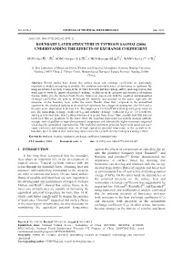 Boundary Layer Structure in Typhoon Saomai (2006): Understanding the Effects of Exchange Coefficient