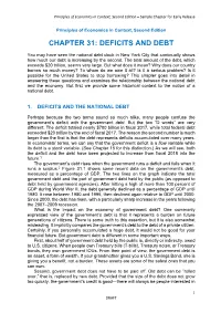 Chapter 31: Deficits and Debt