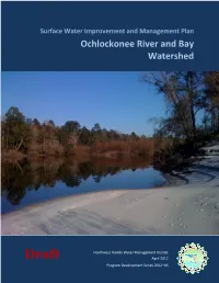 Draft April 2012 Program Development Series 2012–03 OCHLOCKONEE RIVER and BAY WATERSHED SURFACE WATER IMPROVEMENT and MANAGEMENT PLAN