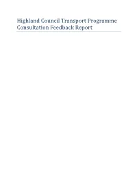 Highland Council Transport Programme Consultation Feedback Report