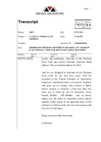Media Monitors Transcript