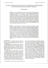 Mo and Zn Minerallzations RELATED to GRANITES IN