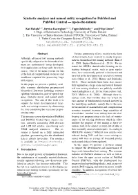 Syntactic Analyses and Named Entity Recognition for Pubmed and Pubmed Central — Up-To-The-Minute