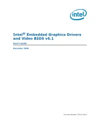 Embedded Graphics Drivers and Video BIOS V6.1 User's Guide