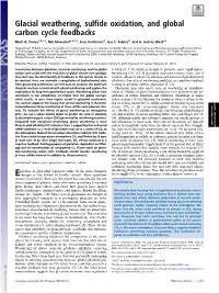 Glacial Weathering, Sulfide Oxidation, and Global Carbon Cycle Feedbacks
