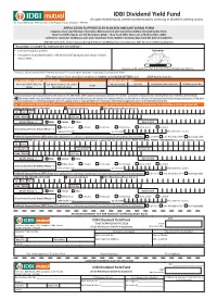 IDBI Dividend Yield Fund ASBA Form