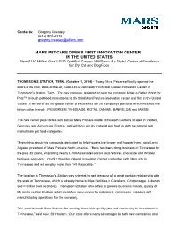 Mars Petcare Opens First Innovation Center in The