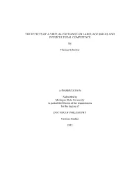 The Effects of a Virtual Exchange on Language Skills and Intercultural Competence